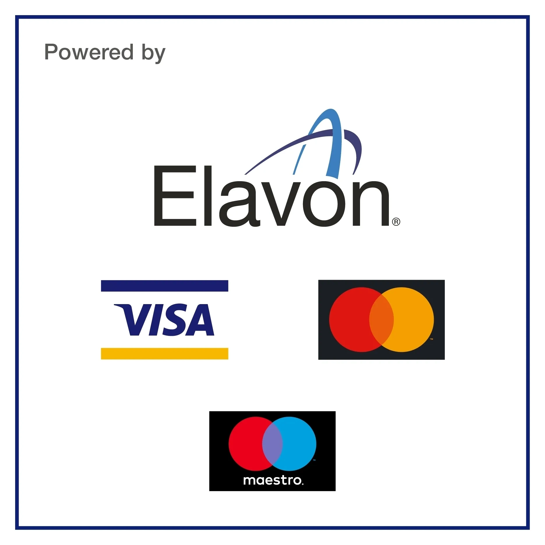 Card scheme logo: Visa, Mastercard, Maestro