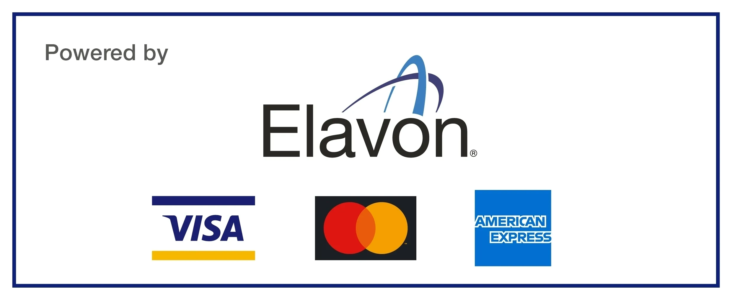 Card scheme logo: Visa, Mastercard, American Express