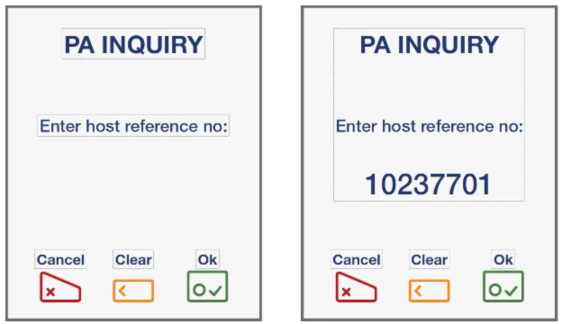 Host reference number